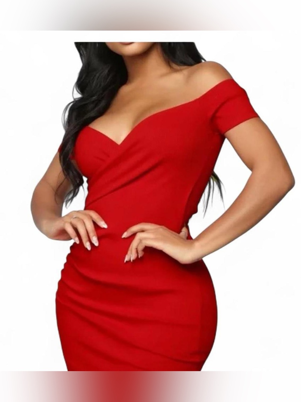 Fashion Nova Red One-Shoulder Bodycon Dress